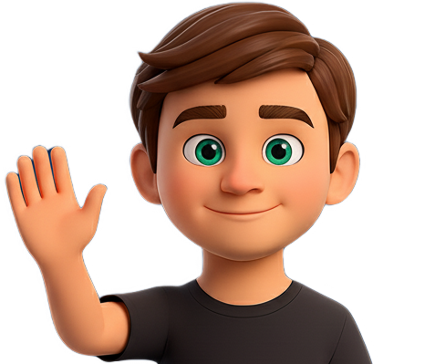 Personagem deitado no nome