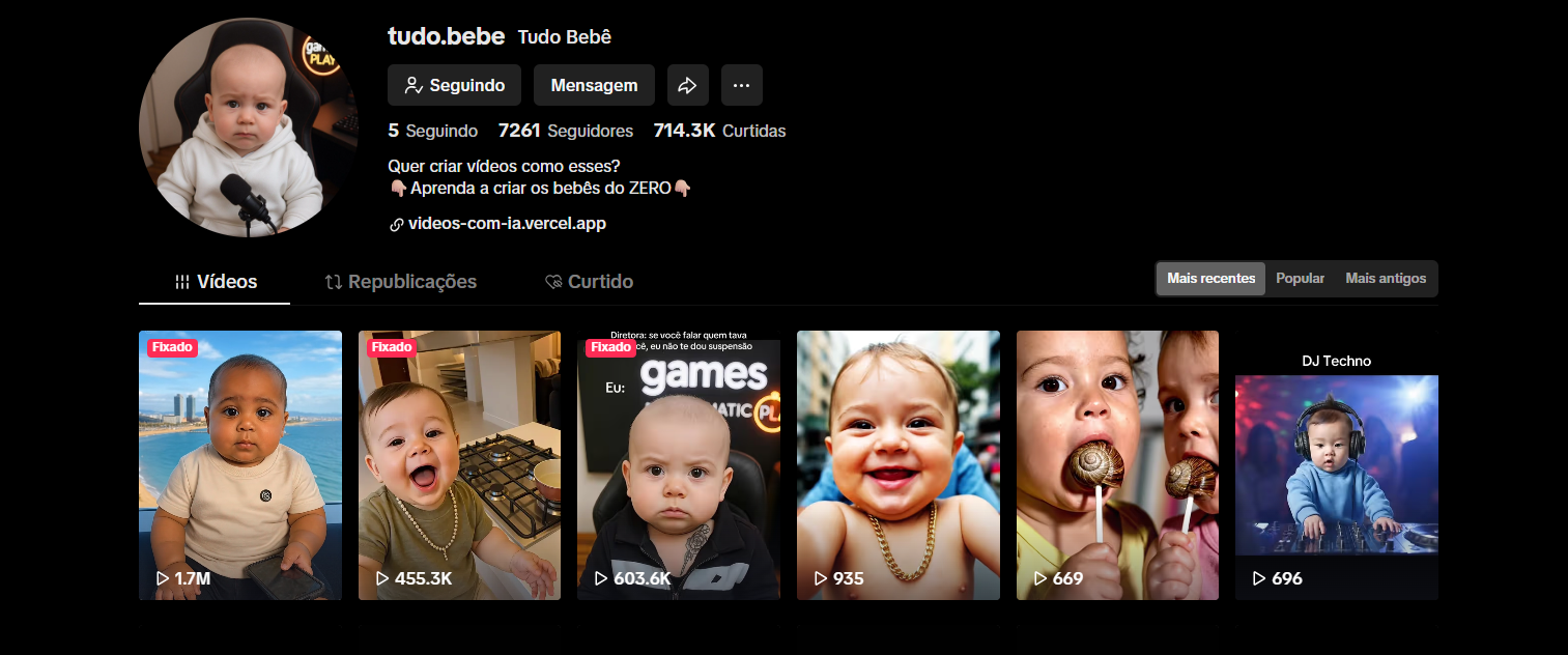 Thumbnail de vídeo TikTok